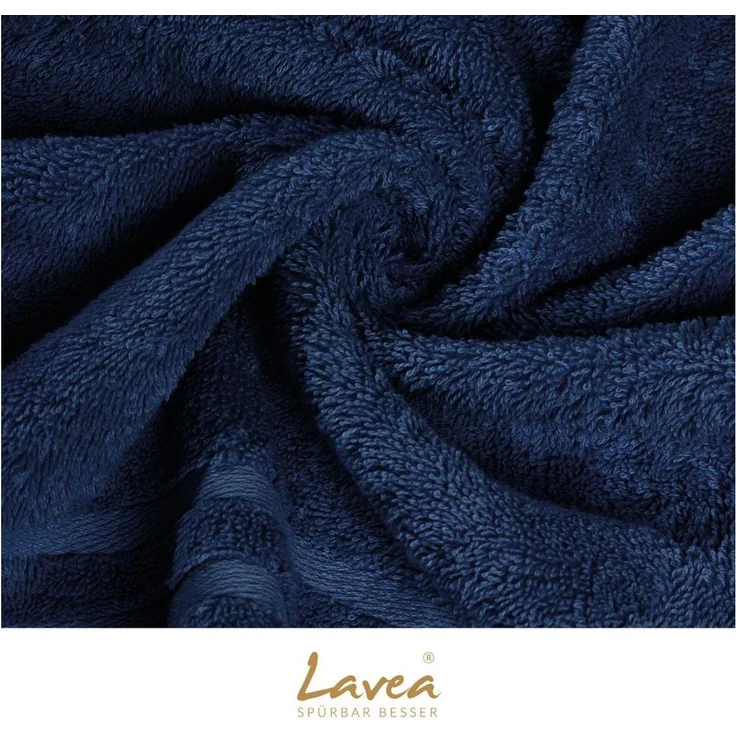 Lavea Handtuch Lavea® 4er Set Handtücher 50x100 cm, Elena Frottiererie, 100% Baumwolle (4er Set), 500 g/m² Frottier, weich & saugstark, pflegeleicht – Bild 4