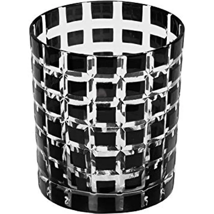 EDZARD Gläser-Set Marco Schwarz, Glas, Kristallglas, 4er-Set, Kristallglas, handgeschliffen, schwarz, 250 ml