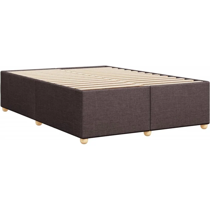 vidaXL Bettgestell ohne Matratze Dunkelbraun 140x200 cm Stoff 3284739 – Bild 6
