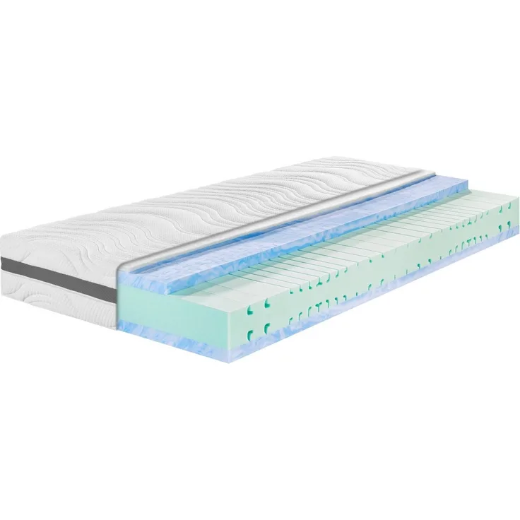 Gelschaummatratze Badenia Trendline® 7-Zonen-Kaltschaummatratze BT 320 Plus Gel Active, Badenia Trendline, 22 cm hoch, ergonomische Körperkonturanpassung
