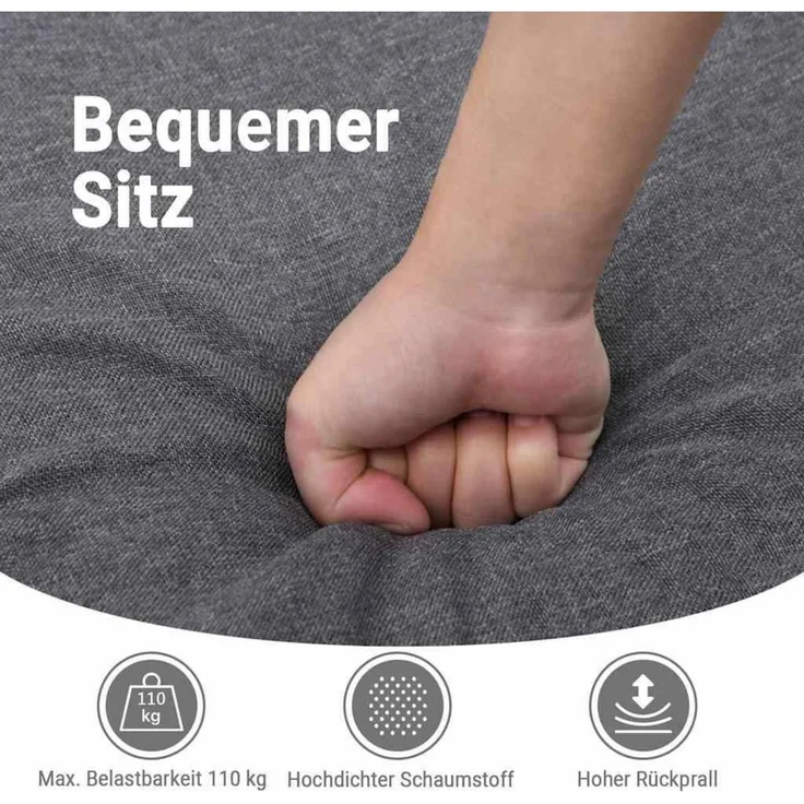 Massagesessel Stoff mit Liegefunktion verstellbar – Bild 5