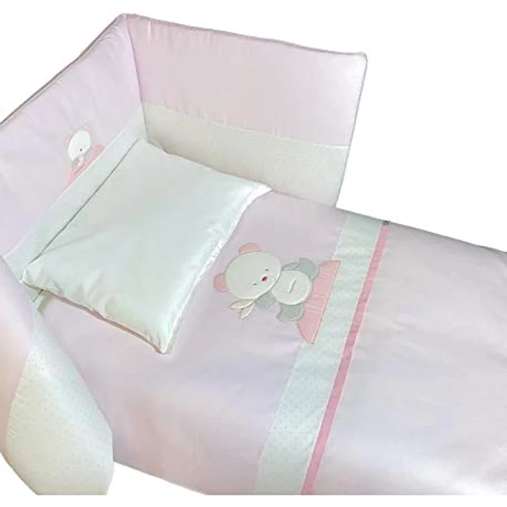 ANDY & HELEN Flauschfreies Kissen für Babybett mit Stangen mit Baumwollbezug – Bild 4