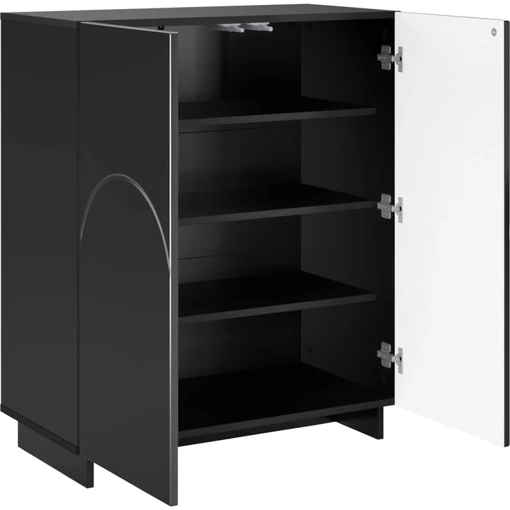 vidaXL Schuhschrank 73 x 38 x 87,5 cm Holzwerkstoff Schwarz 8011649 – Bild 3