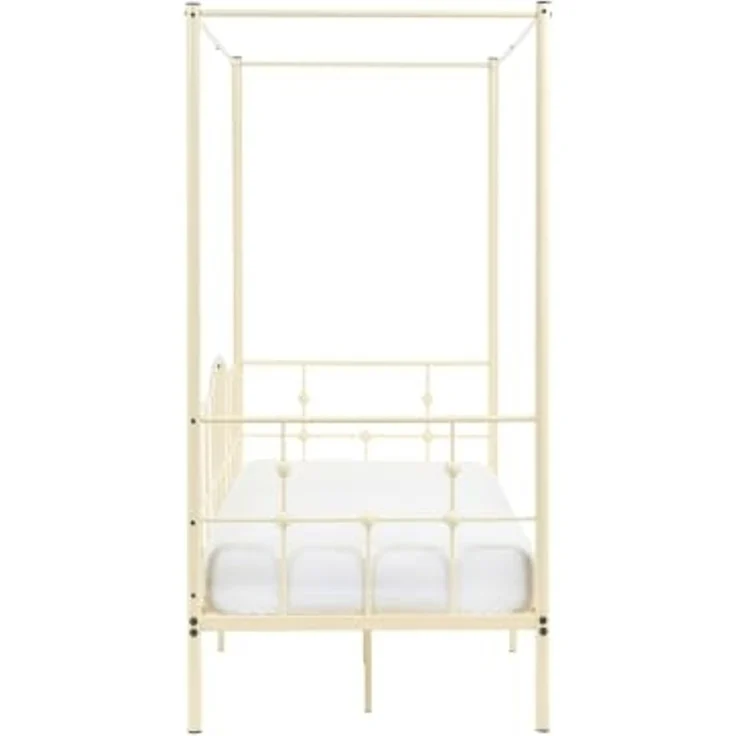 Himmelbett Metall ARTONNE 90 x 200 cm Beige – Bild 5