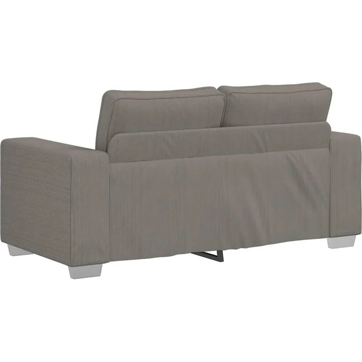 vidaXL Zweisitzer-Sofa Hellgrau 160x77x82 cm Cordstoff 4105193 – Bild 5