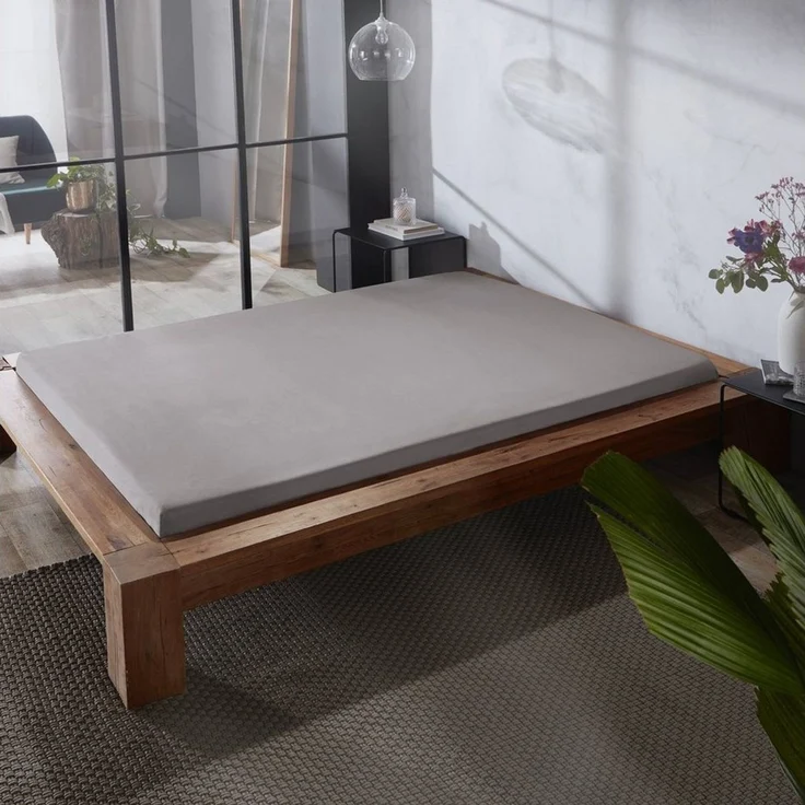 Erwin Müller Spannbettlaken Spannbettlaken "Landshut", Satin, Gummizug: Rundumgummi, (1 Stück), Uni – Bild 2