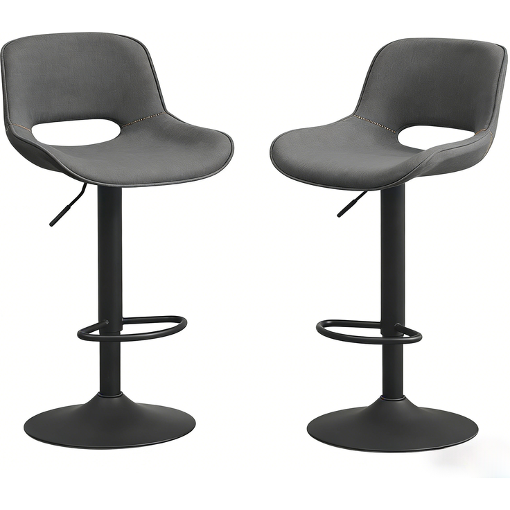 (old SKU:T5828P495833)Bequemer Barstuhl,Luxus Esszimmerstuhl,Schwenkbar Hocker für Patio, Hinterhof & Outdoor Bar(Nur Set von 2 Bar Hocker)--Grau--49x49x106cm--YOUDENOVA – Bild 7