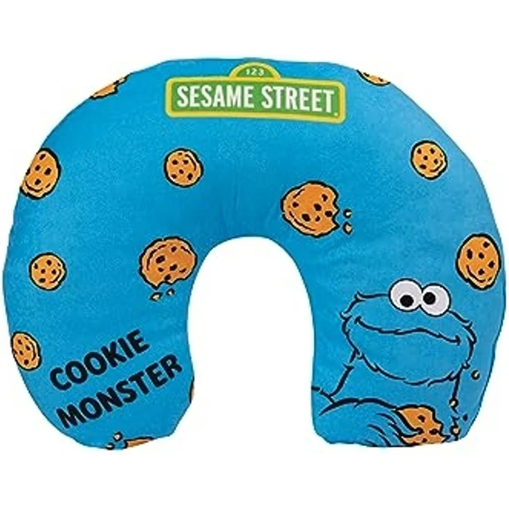 United Labels® Dekokissen Sesamstraße - Reisekissen Nackenhörnchen Krümelmonster – Bild 1