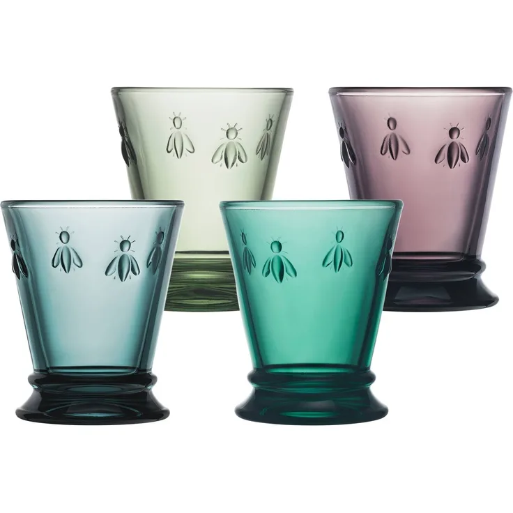 La Rochère Biene Abeille Wasserglas 260 ml 4er Set farbig