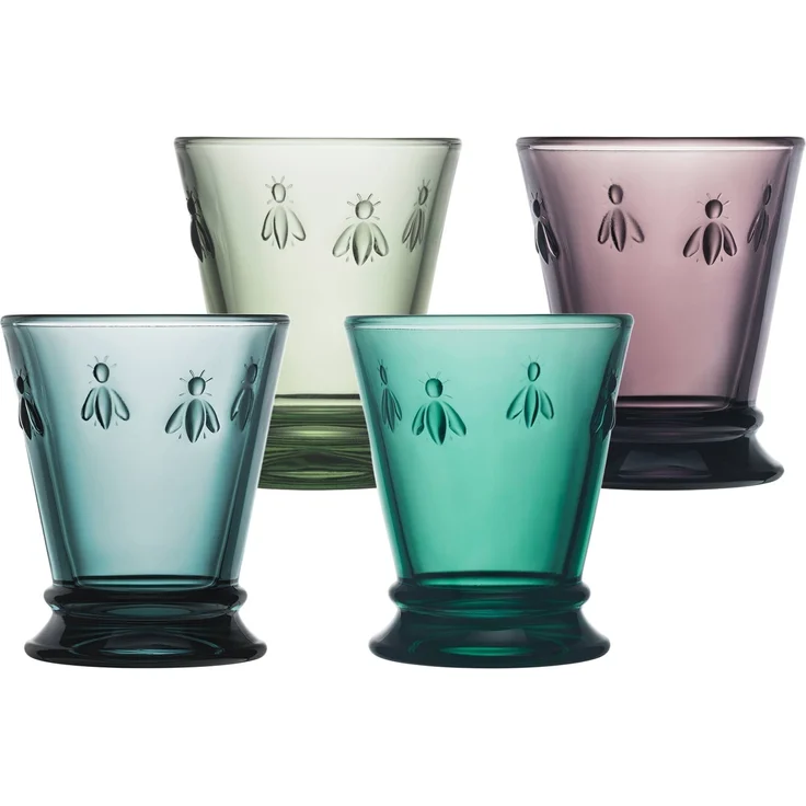 La Rochère Biene Abeille Wasserglas 260 ml 4er Set farbig – Bild 1