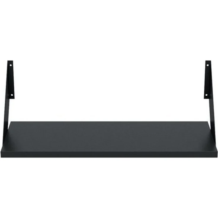 AKKE Wandregal, Hängeregal FLAT modern mit schwarzen Befestigungen 2mm PVC LOFT – Bild 4