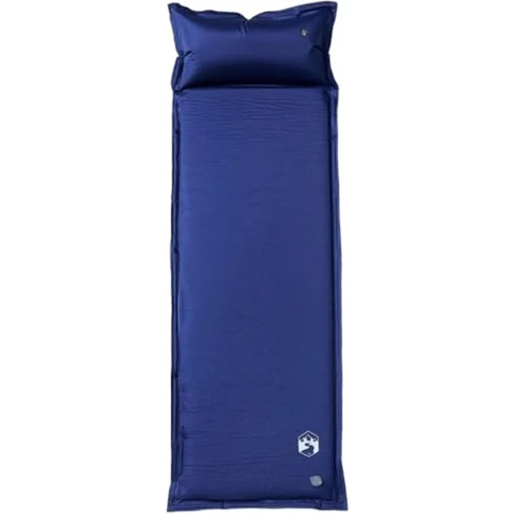 vidaXL Selbstaufblasende Isomatte mit Kissen Marineblau 4007137 – Bild 7