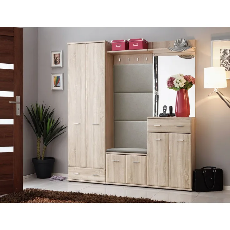 Diele Armario 7 ohne Kissen in Sonoma Eiche 180 x 203 x 32 5-teilig
