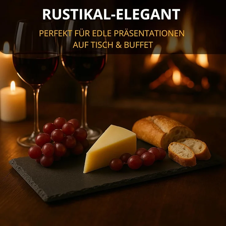 Thiru Servierplatte - Tapas & Friends - Naturschiefer, (4-tlg) – Bild 8
