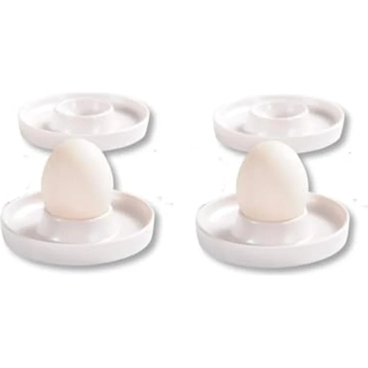 Kesper | Eierbecher, 4er Pack, Material: ø 10 x H 2 cm, Melamin, Maße: cm, Farbe: Weiß | Der ideale Frühstücksbegleiter – Bild 2