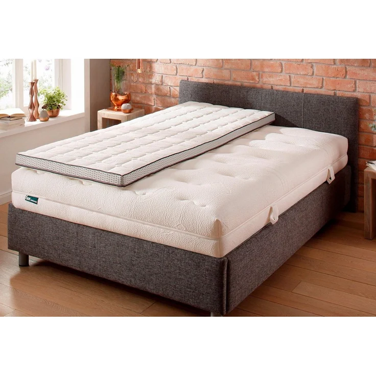 RIBECO, Topper Aaron MAXI, Topper ideal für Boxspringmatratzen, 11 cm hoch, Gelschaum – Bild 3