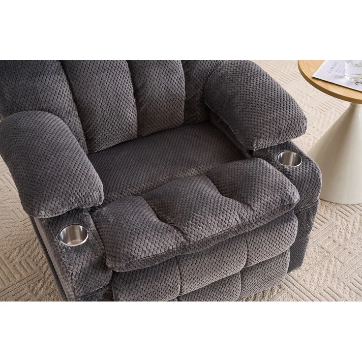 Elektrisch Verstellbarer TV-Sessel mit Zwei Motoren und Aufstehhilfe für das Wohnzimmer, Lesesessel, Liegesessel im Recliner-Stil, multifunktionales Einzelsofa (Grau)--Herde--91x91x106.5cm--YOUDENOVA – Bild 10