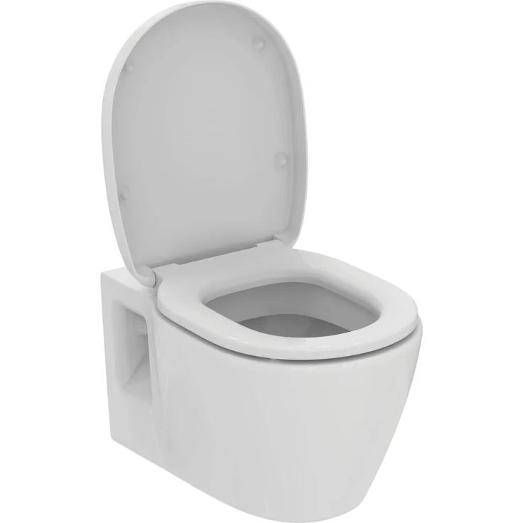 Ideal Standard Connect WC-Set, Wandtiefspül-WC mit Absenkautomatik, Rundes Design, Alpin Weiß – Bild 3