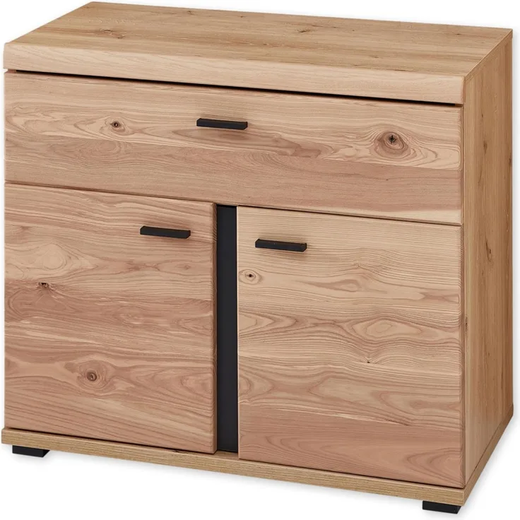 Kommode Sonos , Holz, Holzwerkstoff, Kunststoff, Metall , Holzfarben , 77 x 67 x 38 cm