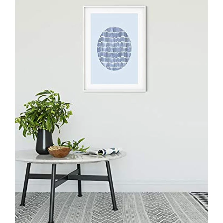 Komar Wandbild Shelly Patterns Blue, Kunstdruck auf Premium-Poster Fotopapier, seidenmatte Oberfläche, 40 x 50 cm, ohne Rahmen – Bild 2