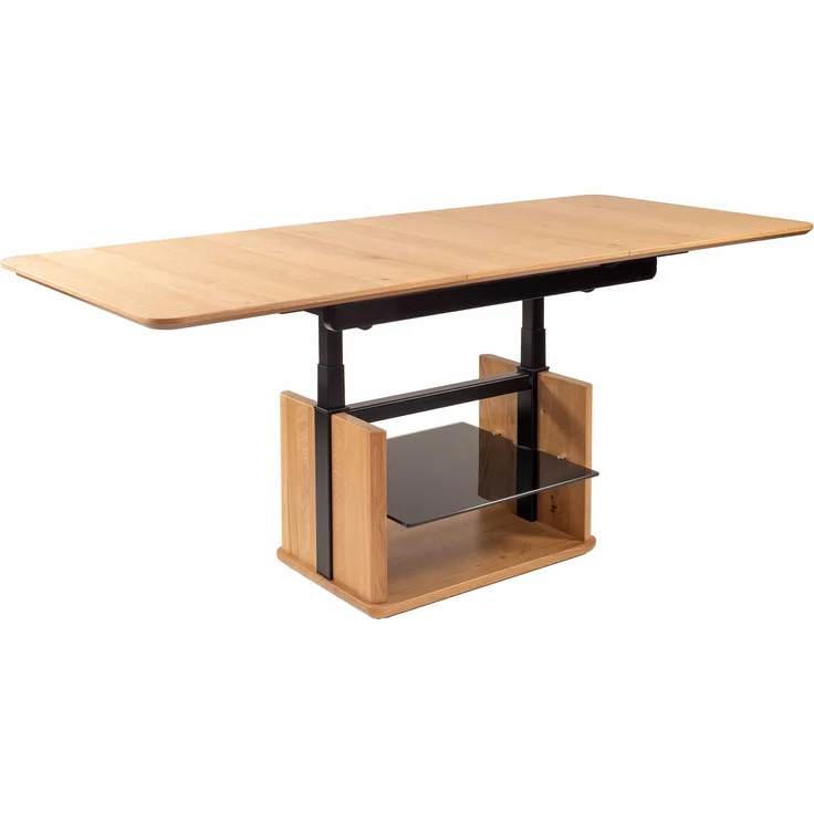 Couchtisch höhenverstellbar und ausziehbar Cissy 120x54x70 Wildeiche – Bild 3