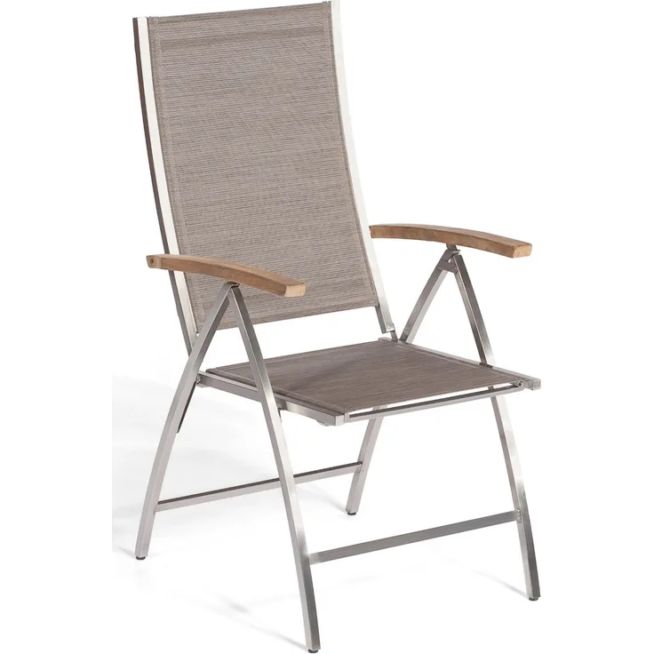 Sonnenpartner Klappsessel Paragon Edelstahl/Textilen taupe Klapp-Sessel Klappstuhl