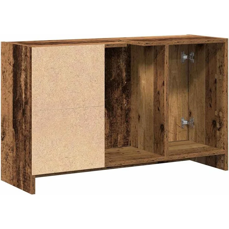 vidaXL Badezimmerschrank mit Tür Altholz 90 x 29 x 55 cm Holzwerkstoff 869209 – Bild 7