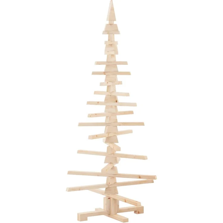 vidaXL Holz-Weihnachtsbaum zur Dekoration 150 cm Massivholz Kiefer 4103971 – Bild 9
