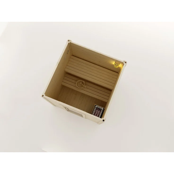 HOME DELUXE Saunahaus Outdoor TALO L - 221 x 217 cm für 4 Personen – Bild 9