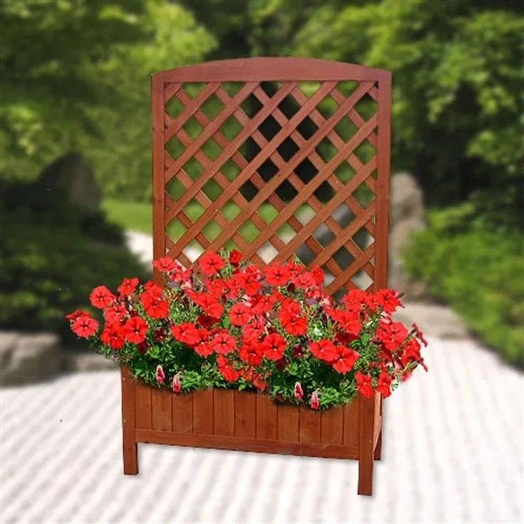 Melko Blumenkasten Rankkasten Blumenkasten Rankgitter 72x30x120 cm Rankhilfe Rankgestell (Stück), Langlebig – Bild 1