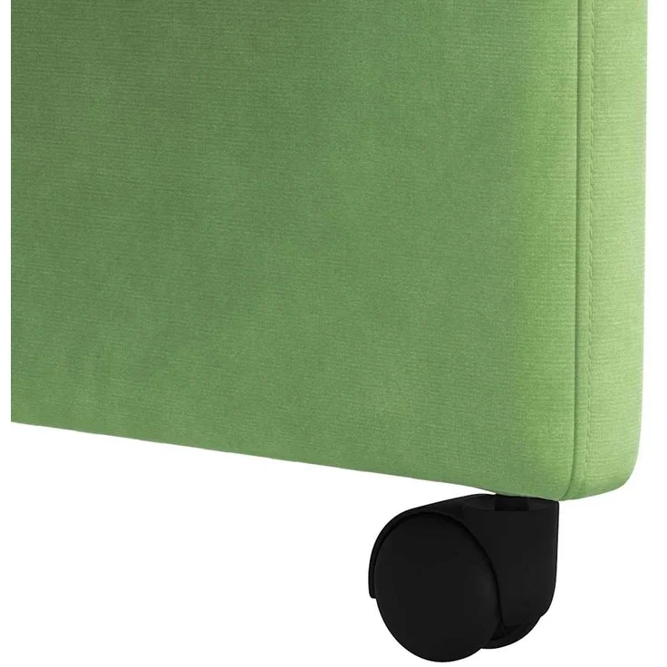 vidaXL Esszimmerstühle mit Rollen 2 pcs Hellgrün 58 x 65 x 98 cm Samt 42017878 – Bild 8