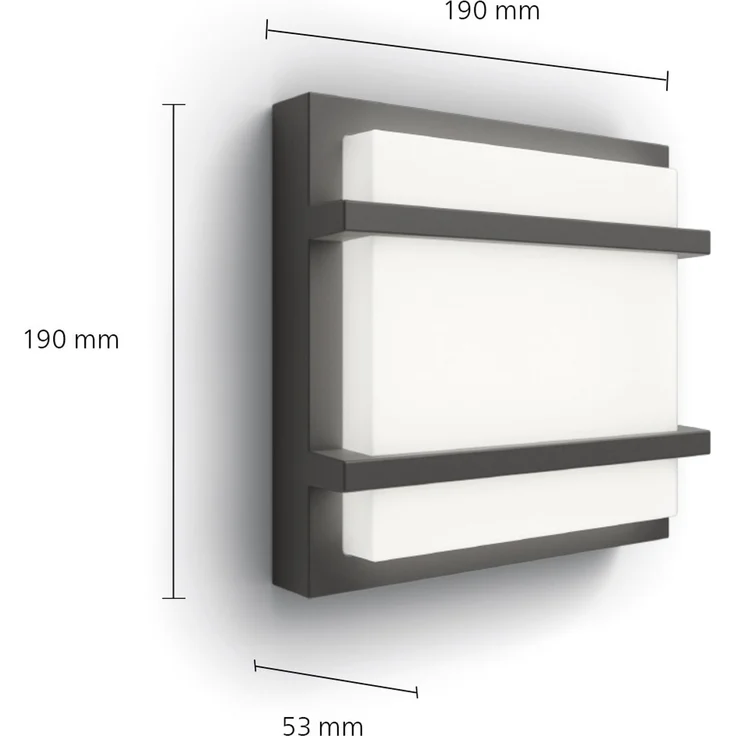 Philips LED Außenwandleuchte Petronia anthrazit warmweiß – Bild 5