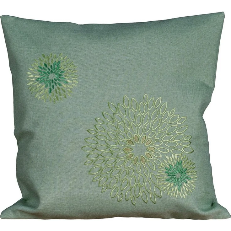 heimtexland Tischdecke Deko Tischwäsche Kissen Serie Pusteblume bestickt (Typ887 1-tlg), Kissenhülle 40x40 I natürlich edle Leinen-Optik I mint – Bild 1