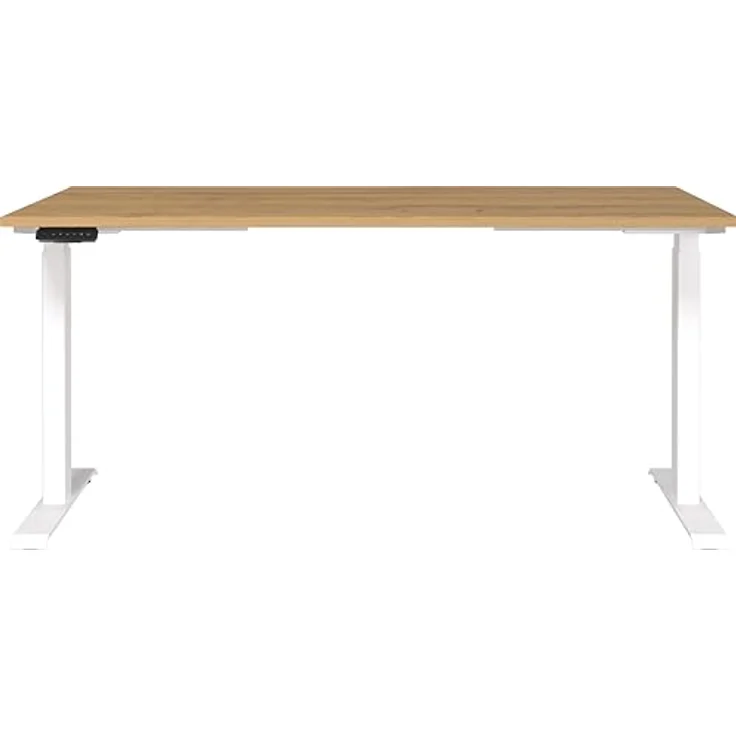 Germania Schreibtisch 7908-552, in Grandson-Eiche-Nb./Weiß, EL. höhenverstellb, 160 x 120 x 80 cm (BxHxT) – Bild 4