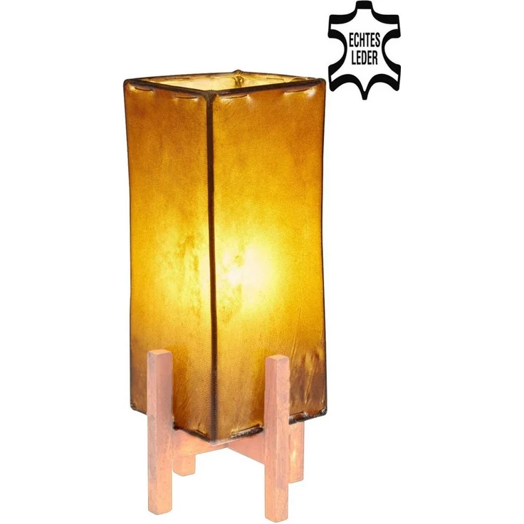 Marrakesch Orient & Mediterran Interior Tischleuchte Lampengestell Janka aus Holz, als Basis für Lampe Janka, Braun 16,5 cm, Handarbeit – Bild 4