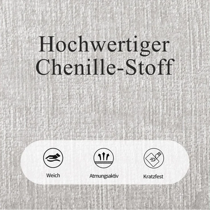 Duhome Esszimmerstuhl (7307A1), 360° Drehbar, Chenille, Hohle Rückenlehne, Esszimmer & Wohnzimmer – Bild 4