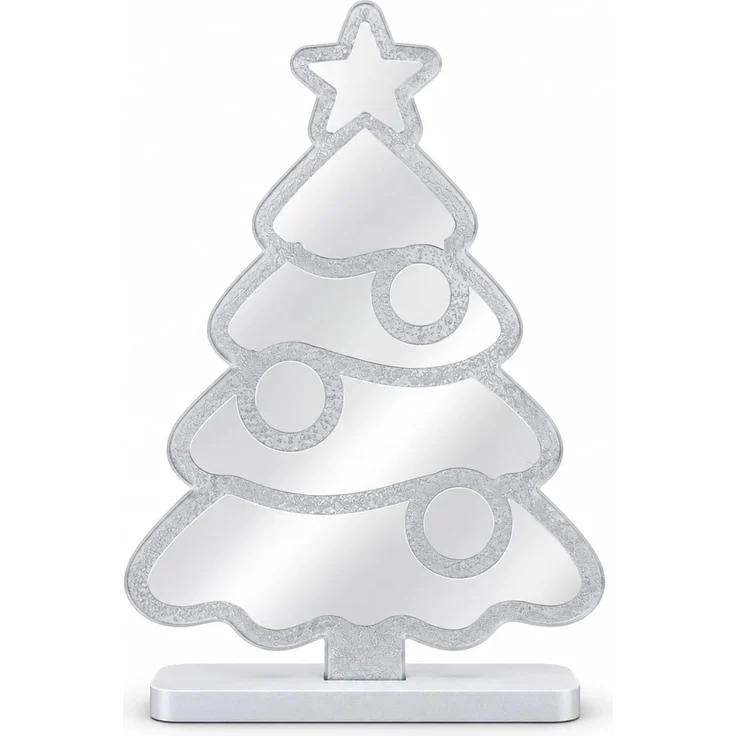 LED Infinity Spiegel Tannenbaum 28 cm mit Timer, bunte Weihnachtsdeko innen – Bild 2