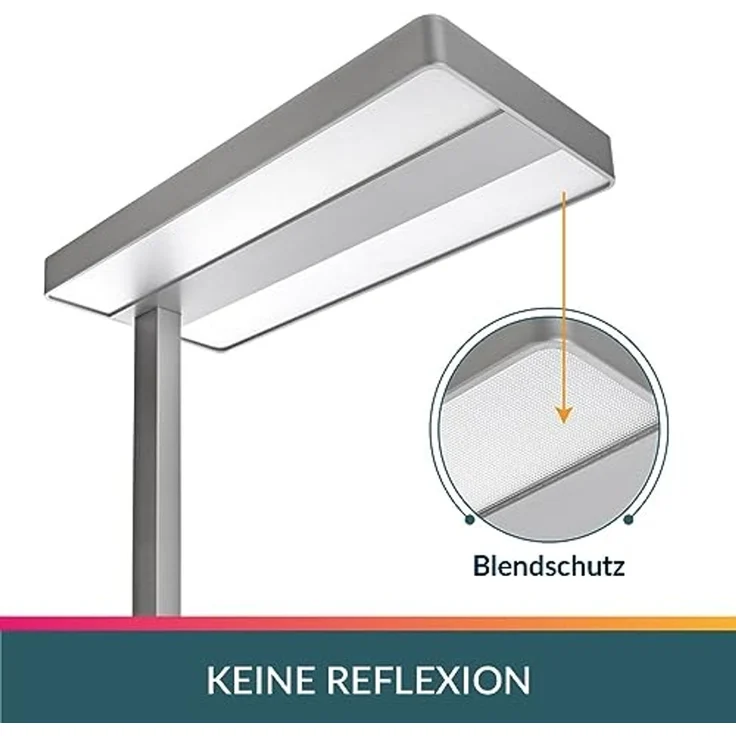 Unilux Stehleuchte Lixus LED metallgrau mit 3 LED-Modulen – Bild 4