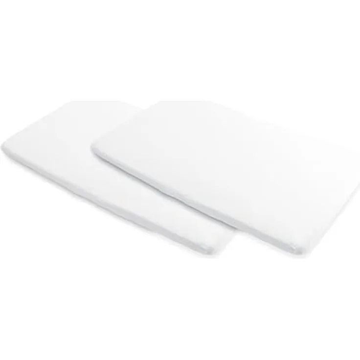 Maxi-Cosi Spannbetttuch 2er Pack für Reisebett Iris 2, atmungsaktive Baumwolle, weiß