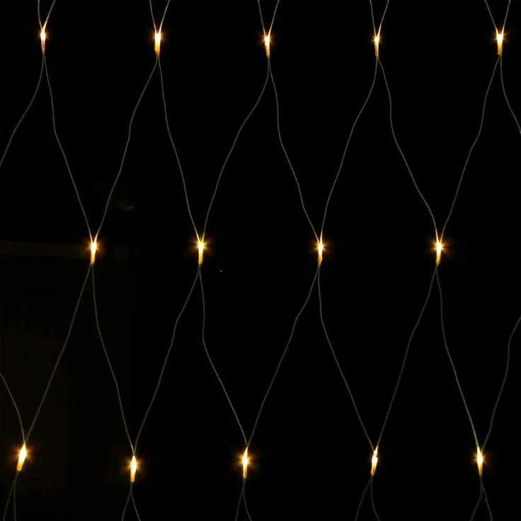 Gartenpirat LED-Lichternetz 4x2 m 180 LED warmweiß mit Timer-Funktion Lichterkette Netz Beleuchtung außen innen