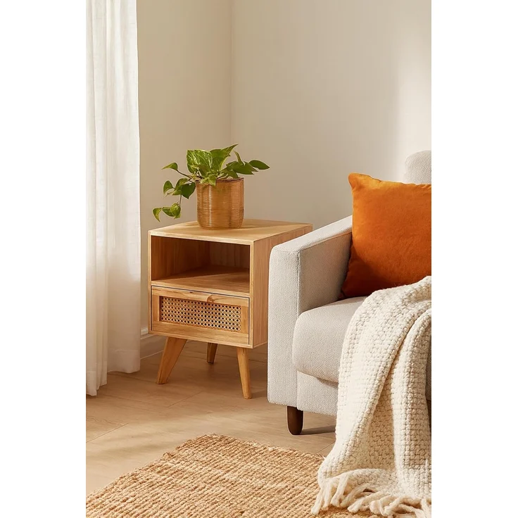 Kobolo Regal Kommode mit Schublade und Ablagefach, 40x35x50cm – Bild 2