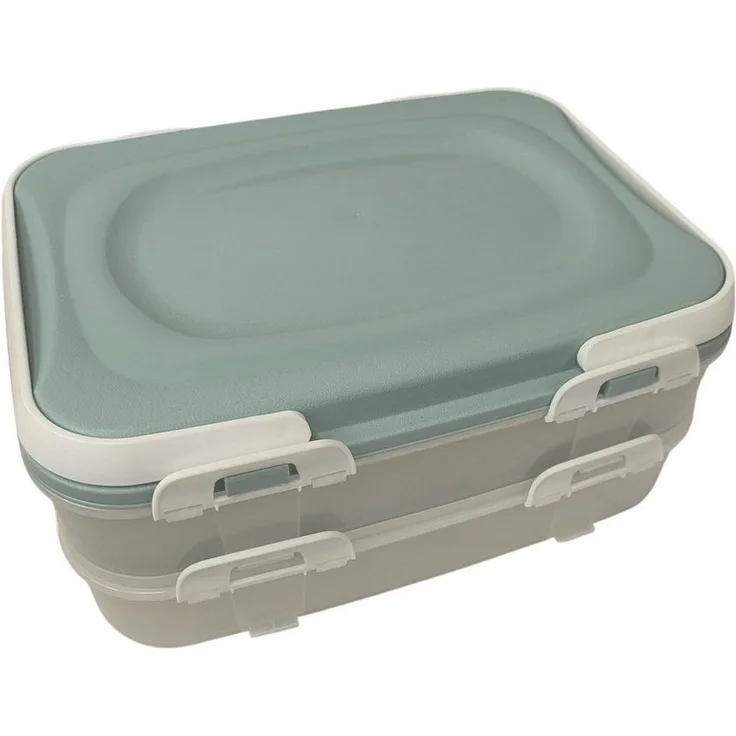 sesua Kuchentransportbox Partycontainer 2 Etagen Transportbox Lunchbox rot