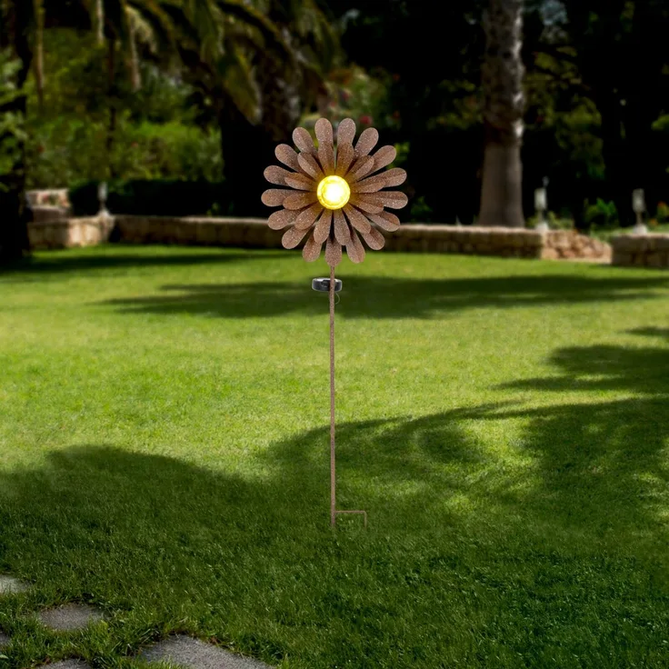 Ambia Garden 'SOLARLEUCHTE' Solarleuchte, Metall rost, 12 x 90 x 26.5 cm, Outdoor geeignet
