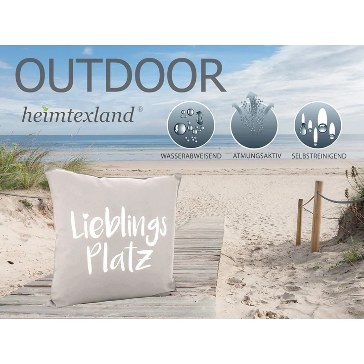 heimtexland Dekokissen Outdoorkissen Garten Deko Outdoor Kissen Maritim, schmutz- und wasserabweisend – Bild 2