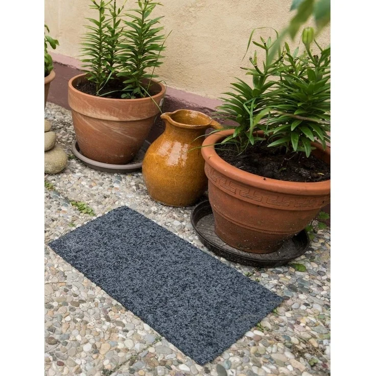 Salonloewe Fußmatte Fußmatte 30x60 Uni anthrazit, Eingangsmatte klein, Höhe: 300 mm – Bild 1