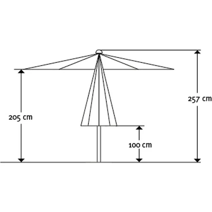 Sonnenschirm Malaga 300/8 Forest rund, Ø ca. 300 cm – Bild 10