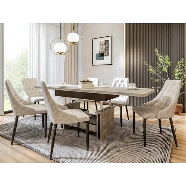 designimpex Couchtisch Design DA-555 Schublade höhenverstellbar ausziehbar Tisch – Bild 9