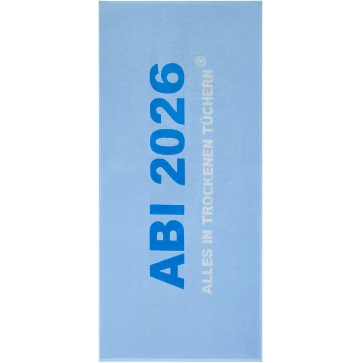 Egeria Strandtuch ABI 2026, Frottier (Packung, 1-St), 75x180 cm, "ABI 2025-Alles in trockenen Tüchern" – Bild 1