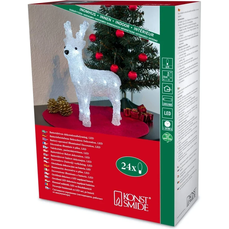 LED-Licht für IP20 innen von Konstsmide, weiß, 32x23 cm