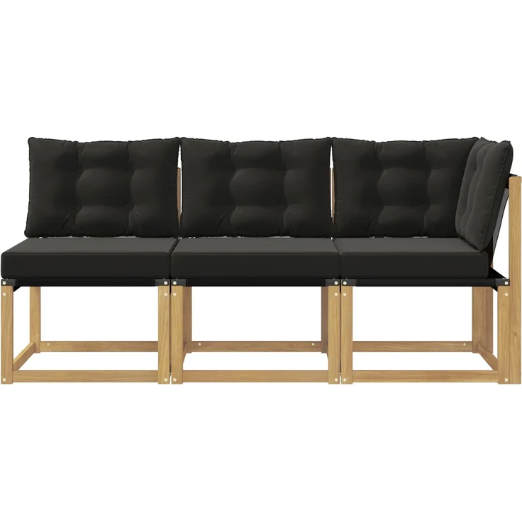 vidaXL Outdoor Mittel- und Ecksofa 3 stk. 3-Sitzer 901623 – Bild 5